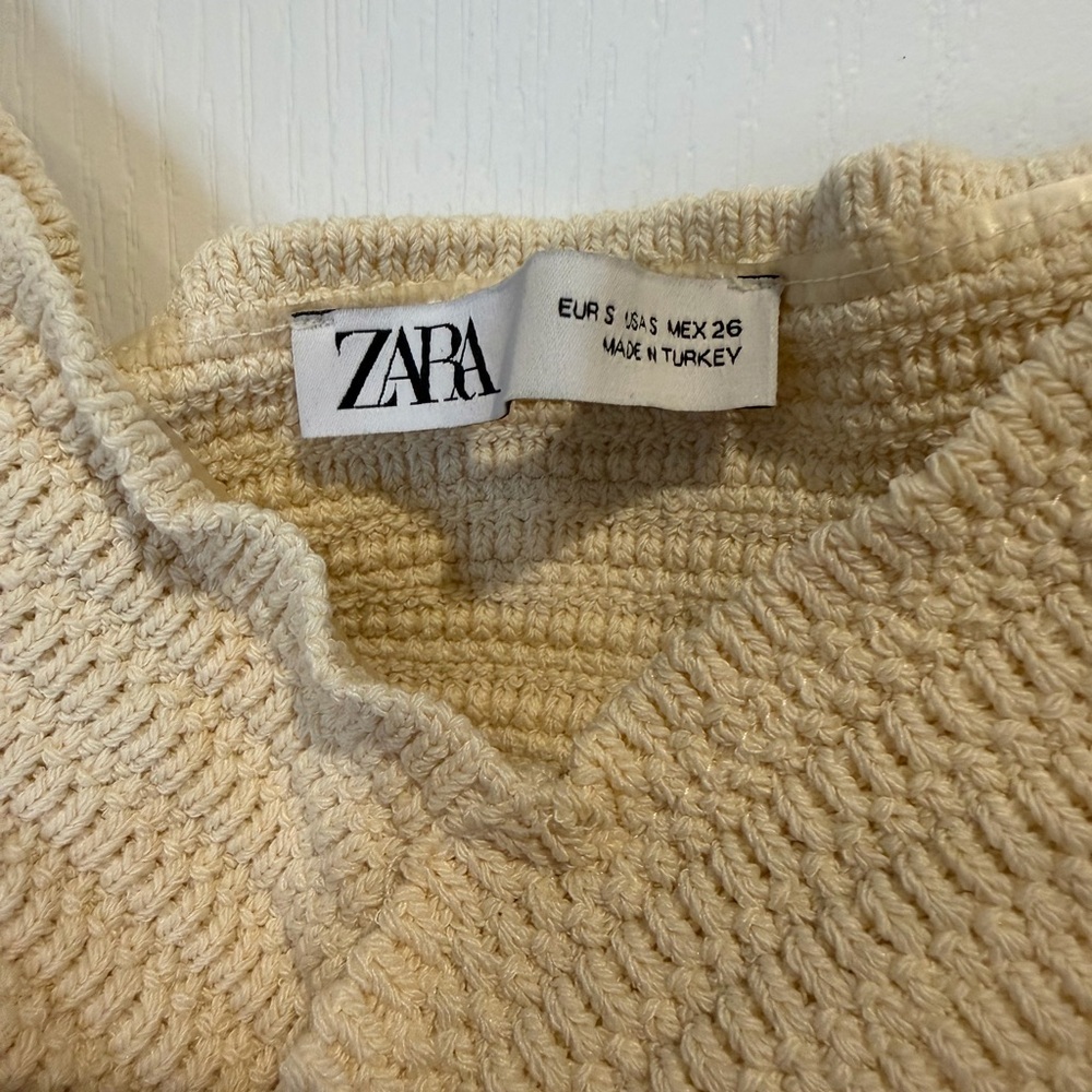 Zara Beige Knit Top - Picture 4 of 4